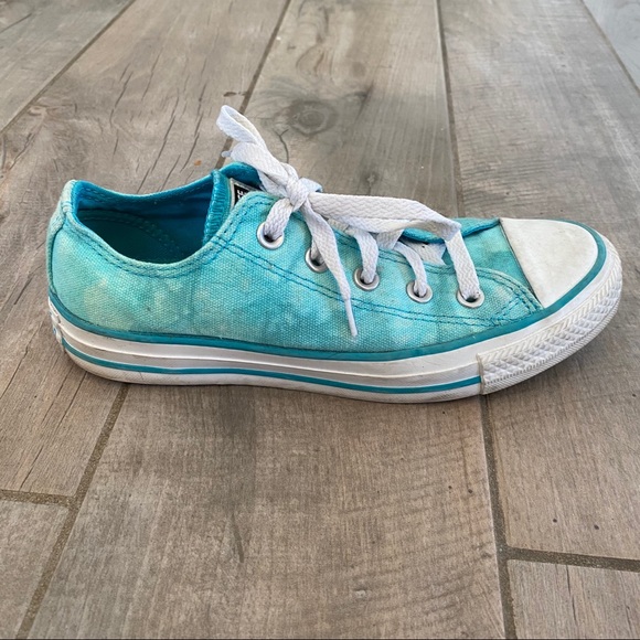 Converse All Star Teal Watercolor - Picture 2 of 3
